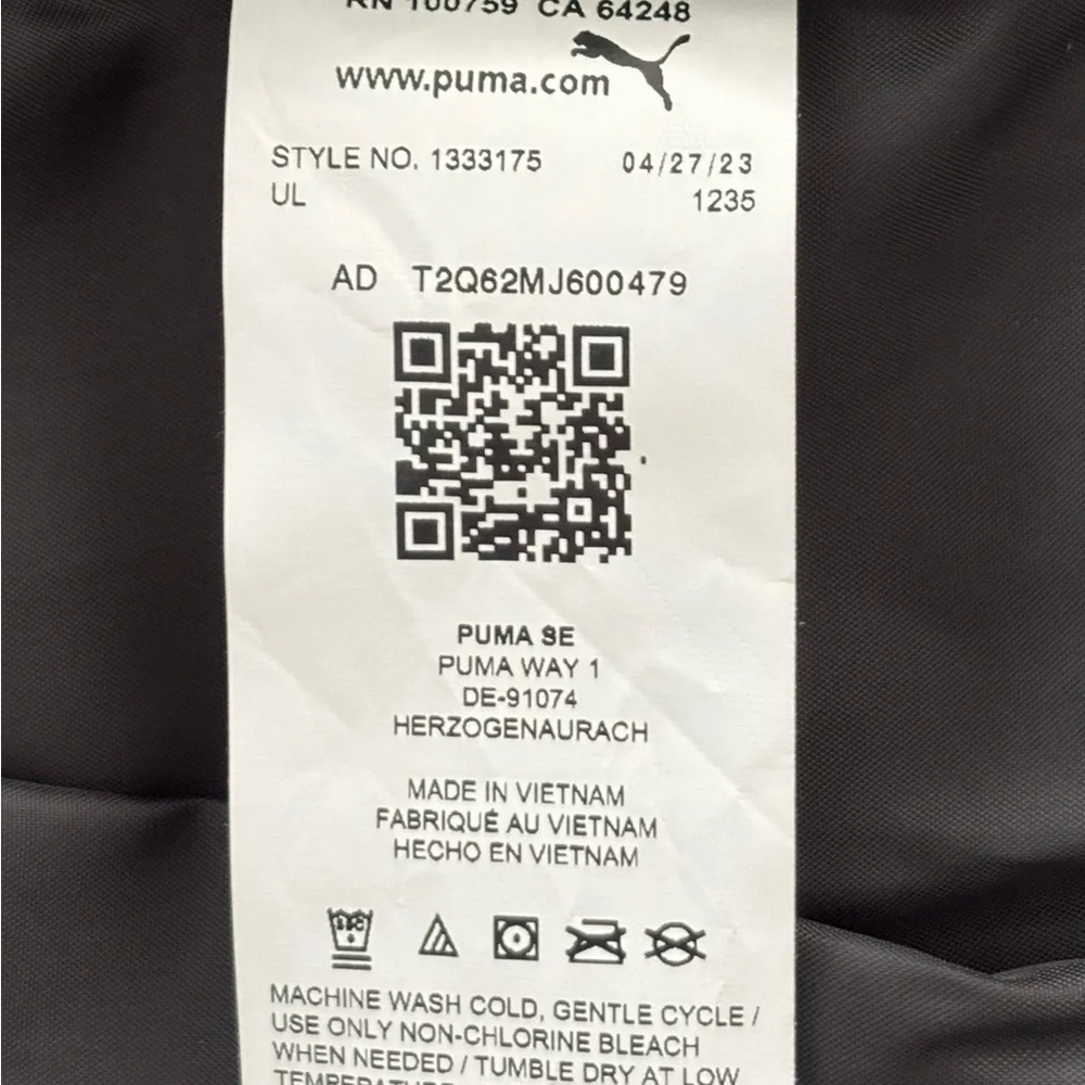 PUMA Kids Cold Weather Vest. Size XS (5/6). Black Pink White. Zip Up. Brand New. - Picture 5 of 9